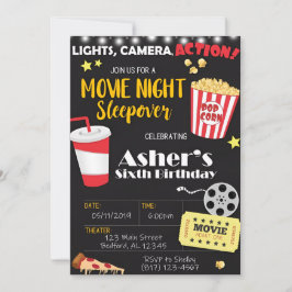 Convite de Aniversário para Noite de Filme | Festa