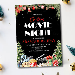 Convite de Aniversário para Noite de Filme no Quin