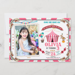 Convite de aniversário para o Circus Vintage Festi