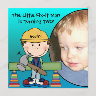 Convite De Aniversário Para O Homem De Arrumação D