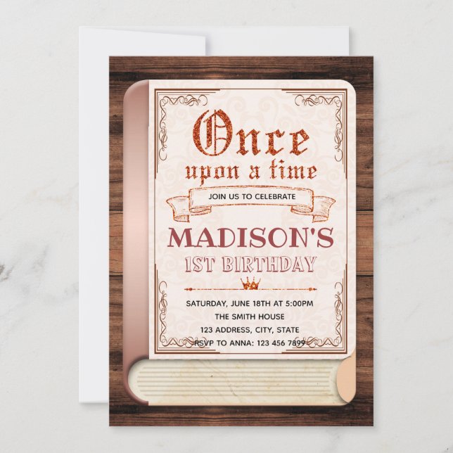 Convite de aniversário para o livro de conto (Frente)