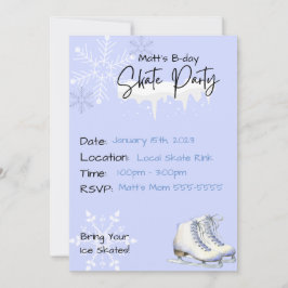 Convite de Aniversário para o Partido da Pele de G