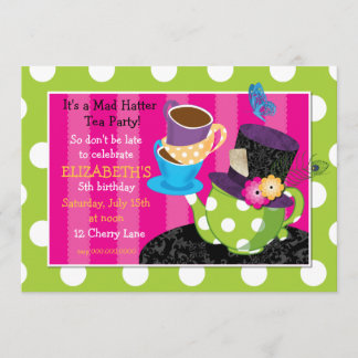 Convite de Aniversário para o Tea Party