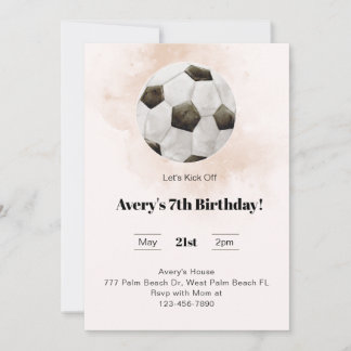 Convite de Aniversário para o vamos Kick Off Socce