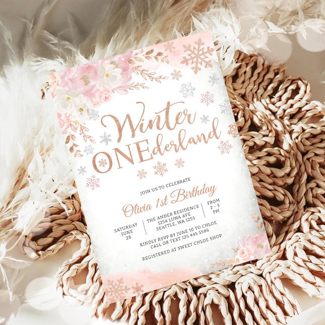 Convite de Aniversário para o Winter ONEderland (Criador carregado)