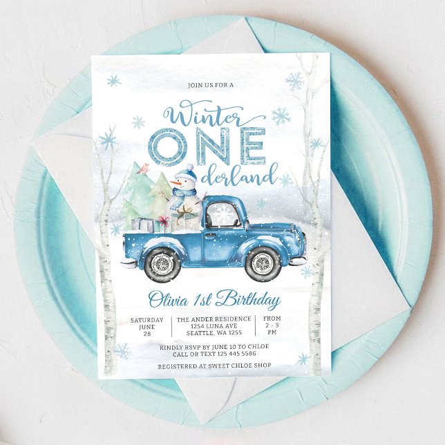 Convite de Aniversário para o Winter ONEderland (Criador carregado)