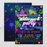 Convite de Aniversário para Parque Aquático
