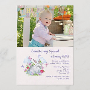 Convite de Aniversário para Páscoa de Fotografia E