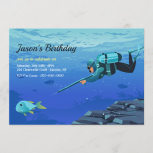 Convite de Aniversário para Pesca de Arrasto