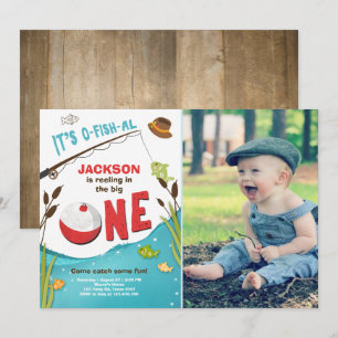 Convite de Aniversário para Pesca de O-fish-al O 