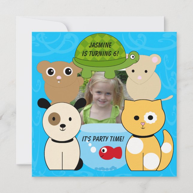 Convite de Aniversário para Pet Lover (Frente)