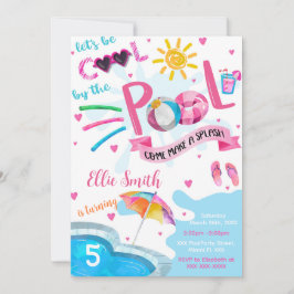 Convite de Aniversário para Piscina Legal