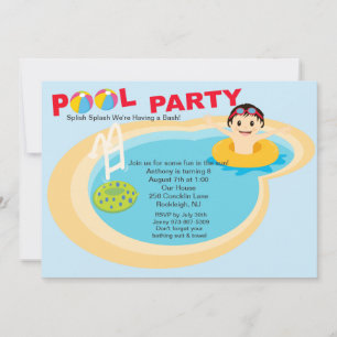 Convite de Aniversário para Piscinas