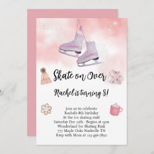 Convite de Aniversário para Pista de Gelo com Aqua