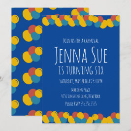 Convite de Aniversário para Pontos de Bola de Boun