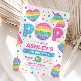Convite de Aniversário para pop, Convite para Pop