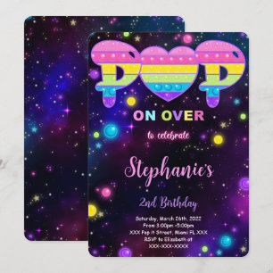 Convite de Aniversário para Pop editável