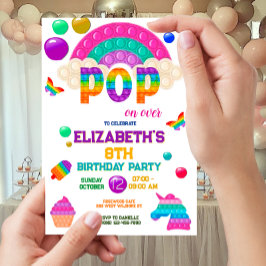 Convite de aniversário para pop, festa de Pop