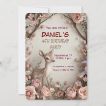 Convite de Aniversário para Porcas de Veado Pequen