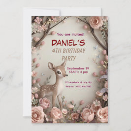 Convite de Aniversário para Porcas de Veado Pequen