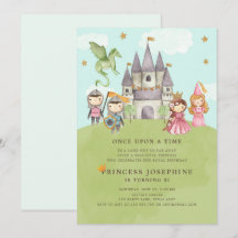 Convite de aniversário para Princesas e Garotas de