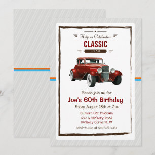 CONVITE DE ANIVERSÁRIO PARA QUALQUER IDADE - Carro