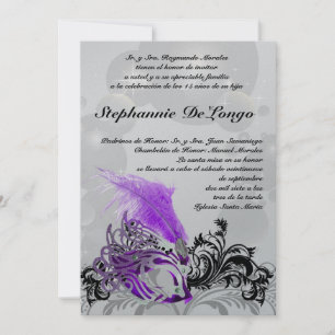 Convite de Aniversário para Quinceanera 5x7