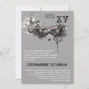 Convite de Aniversário para Quinceanera 5x7