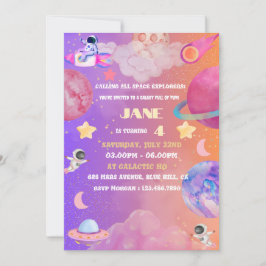Convite de Aniversário para Rapariga do Explorador