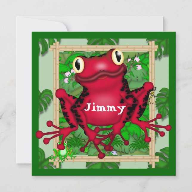 CONVITE DE ANIVERSÁRIO PARA Sapos (Frente)