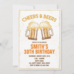 Convite De Aniversário Para Saúde E Cerveja - Qu
