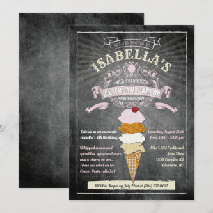 Convite de Aniversário para Sorveteria - QUALQUER