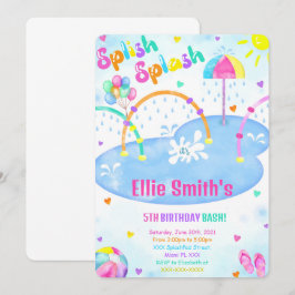 Convite de Aniversário para Splash Pad