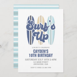 Convite de Aniversário para surfboard de surf