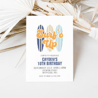 Convite de Aniversário para surfboard de surf