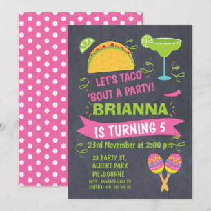 Convite de aniversário para Taco Fiesta