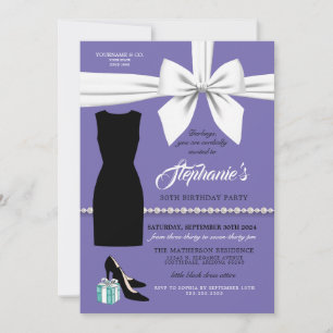 Convite de Aniversário para Tiffany, Trendy Roxo E