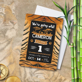 Convite de Aniversário para Tigre de Impressão Ani