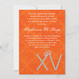 Convite de Aniversário para Topaz Quinceanera 5x7