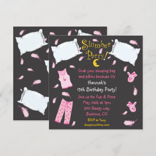 Convite de Aniversário para Travesseiro de Festa d