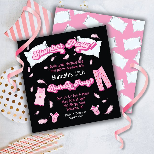 Convite de Aniversário para Travesseiro de Festa d (Criador carregado)