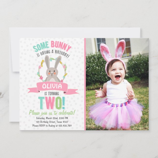 Convite De Aniversário Para Um Primavera De Páscoa (Frente)