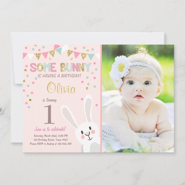 Convite De Aniversário Para Um Primavera De Páscoa (Frente)