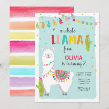 Convite De Aniversário Para Uma Garota De Llama