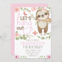 Convite de aniversário para uma garota de sexo ros