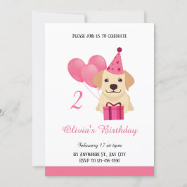 Convite de aniversário para uma garota de varejo d