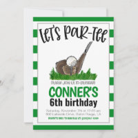 Convite de Aniversário para Vamos de Golfe