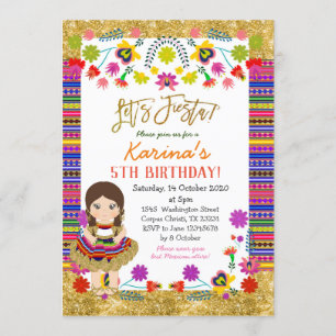 Convite De Aniversário Para Vamos Fiesta Girl Mex