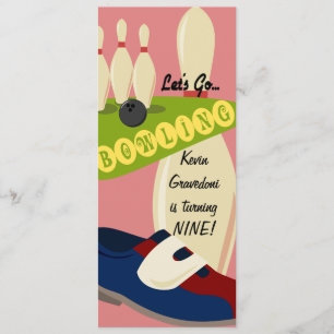 Convite de Aniversário para Vamos Ir Boliche