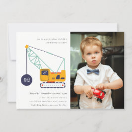 Convite de Aniversário para Veículos de Crane de C